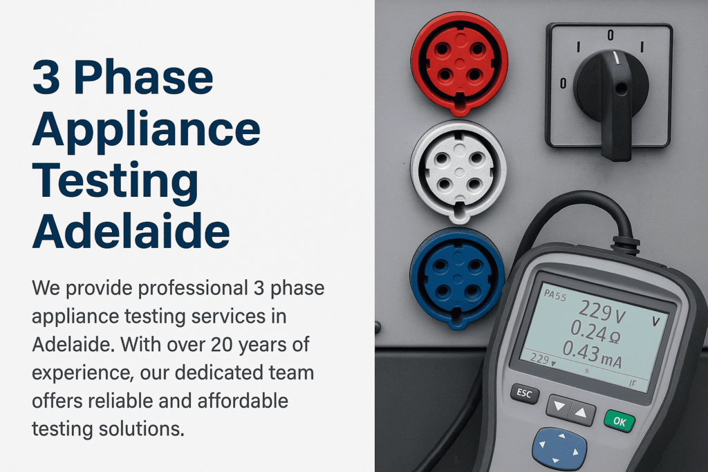 3 Phase Appliance Testing Adelaide